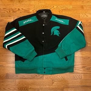 Vintage Michigan State University Leather Gallery Jacket men’s size large